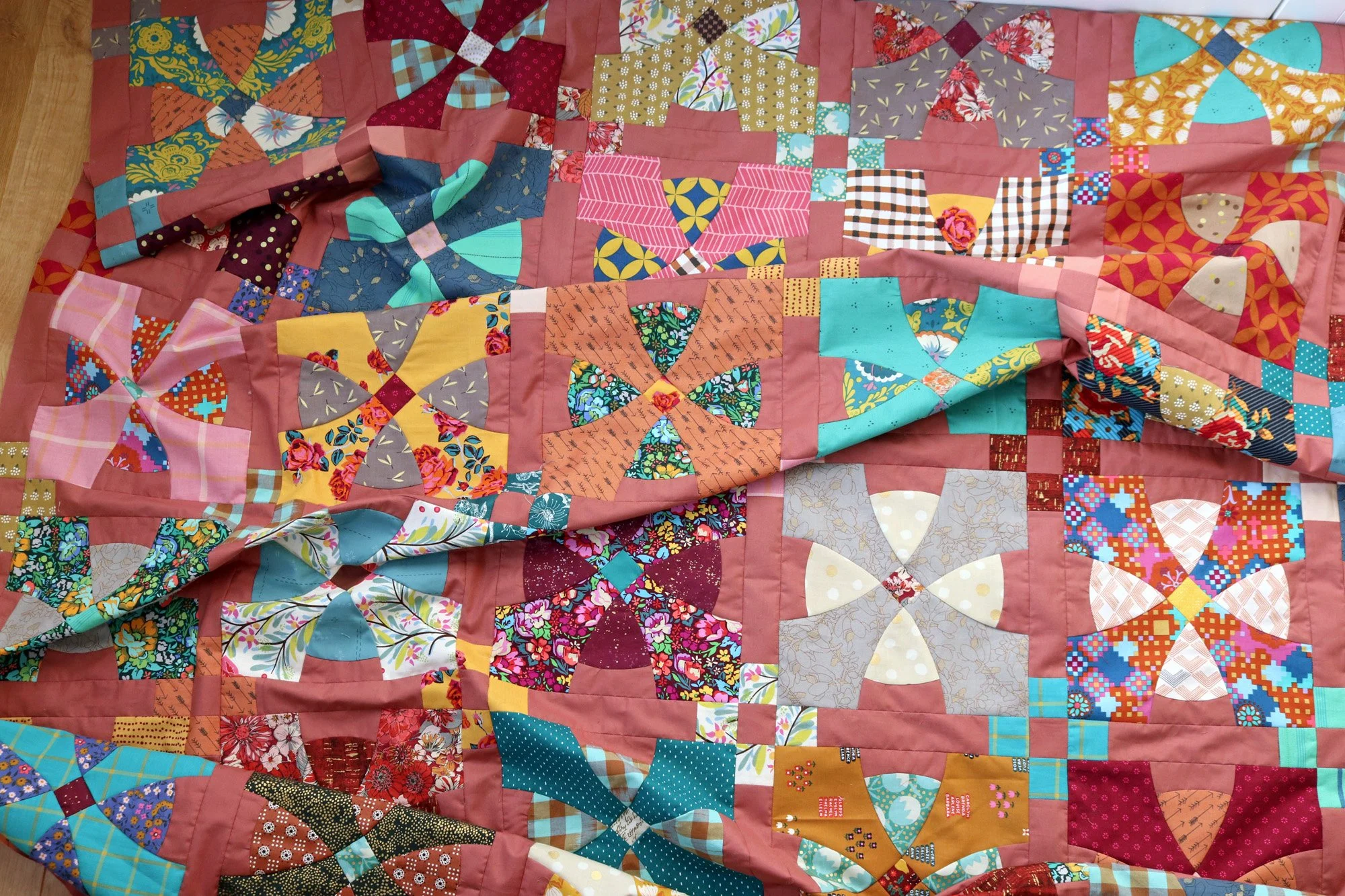 Painted Windmills quilt — Stitched in Color